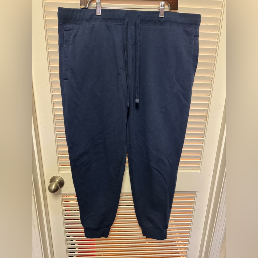 Blue Jogger Sweatpants with Tapered Legs